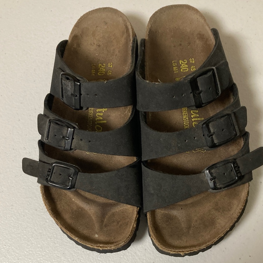 Betula by Birkenstock Black Triple Strap Sandals